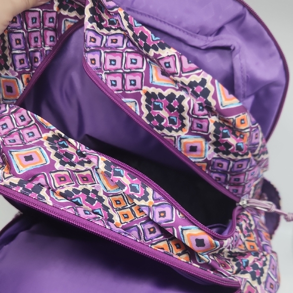 Vera Bradley Purple Patterned Women's Backpack - Picture 9 of 10